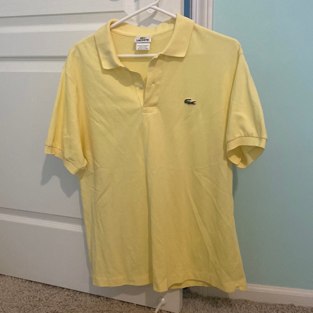 Yellow Lacoste polo shirt
